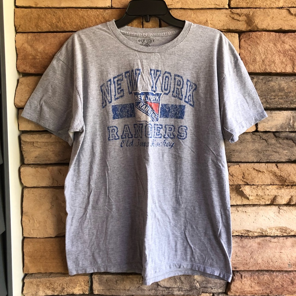 Old Time Hockey NHL New York Rangers gray distressed print t-shirt Large